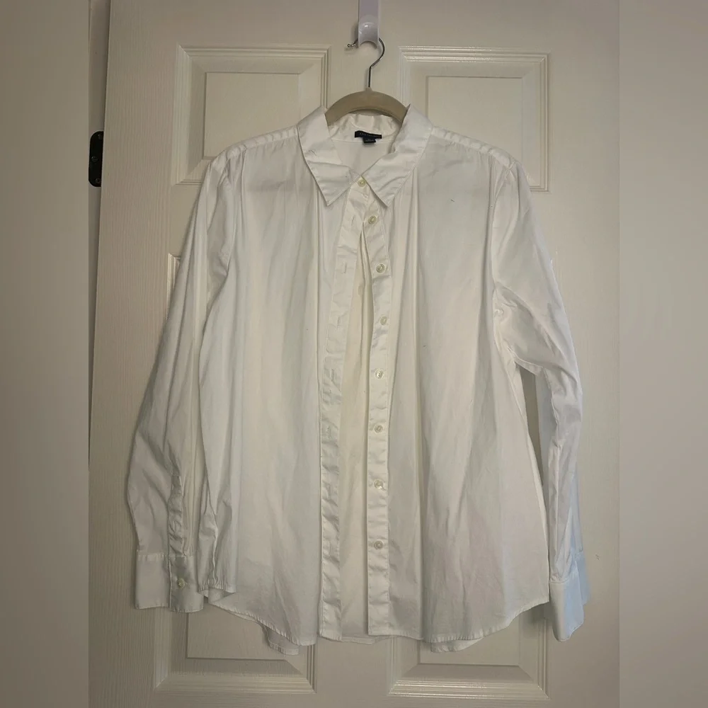 ann taylor dress shirt Womens Ann Taylor Dress Shirt 12 Purple Button Cotton Blouse
